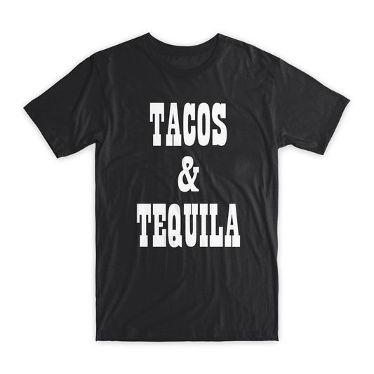 Tacos & Tequila T-Shirt Premium Soft Cotton Crew Neck Funny Tee Novelty Gift NEW