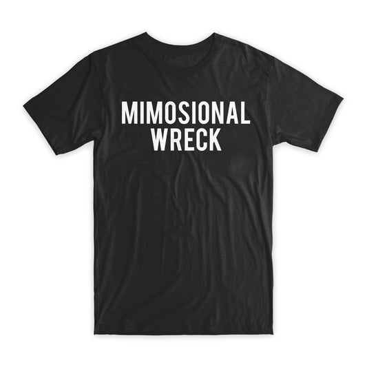 Mimosional Wreck Print T-Shirt Premium Soft Cotton Crew Neck Funny Tees Gift NEW