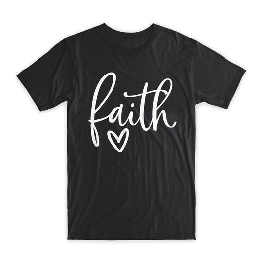 Faith Heart Printed T-Shirt Premium Soft Cotton Crew Neck Funny Tees Gifts NEW