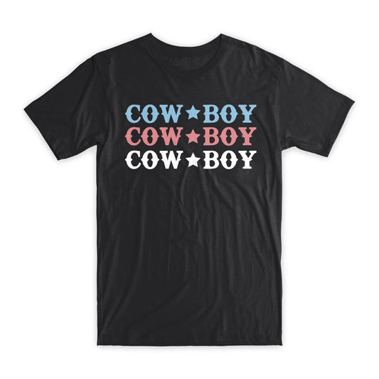 Cow Boy Printed T-Shirt Premium Soft Cotton Crew Neck Funny Tee Novelty Gift NEW