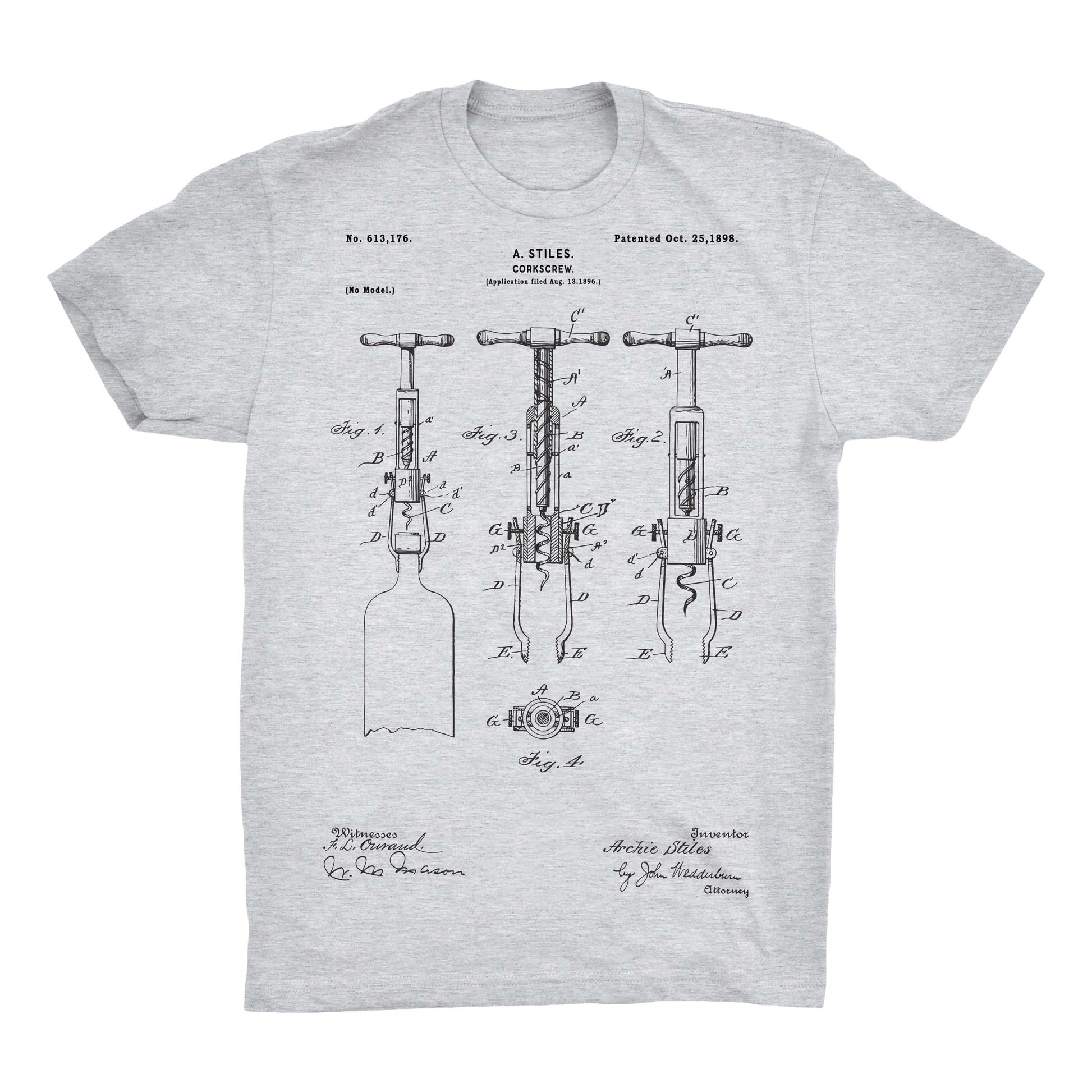 Corkscrew Patent 2 100% Cotton Premium T-Shirt