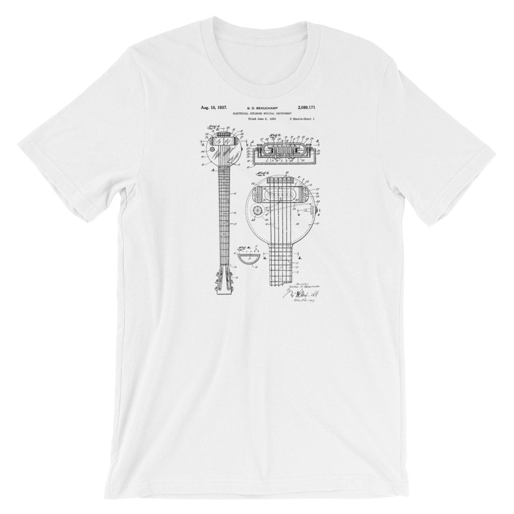Steel Guitar Patent T-Shirt - Mighty Circus