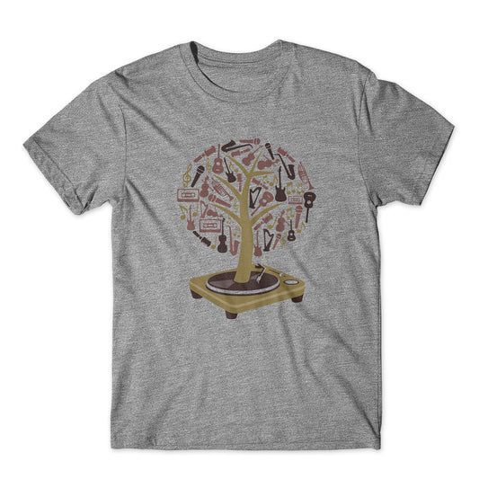 Vinyl Disk Tree T-Shirt 100% Cotton Premium Tee NEW